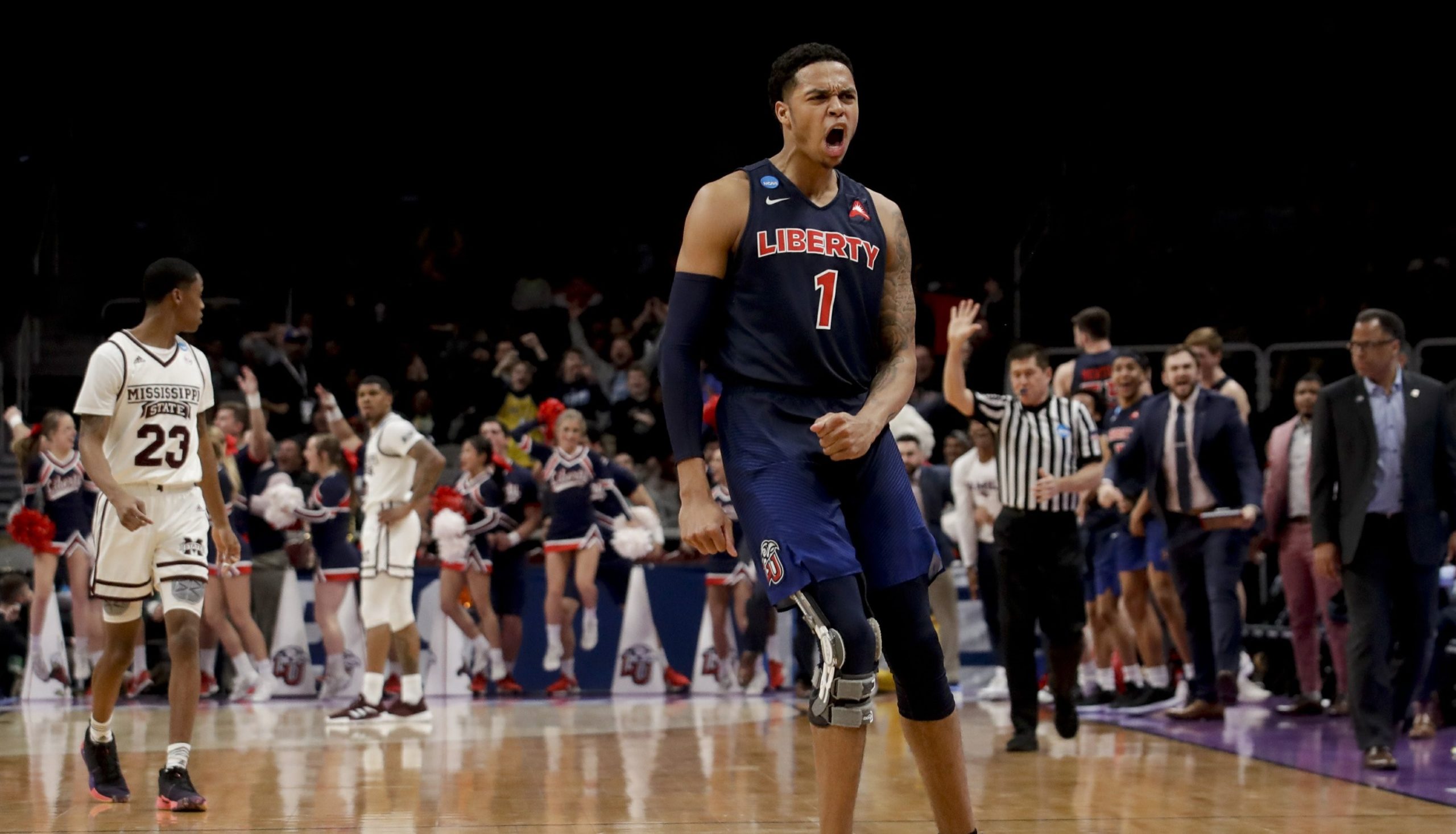 SAP Center: No. 12 Liberty Upsets No. 5 Mississippi State for 1st-Ever NCAA Tournament Win